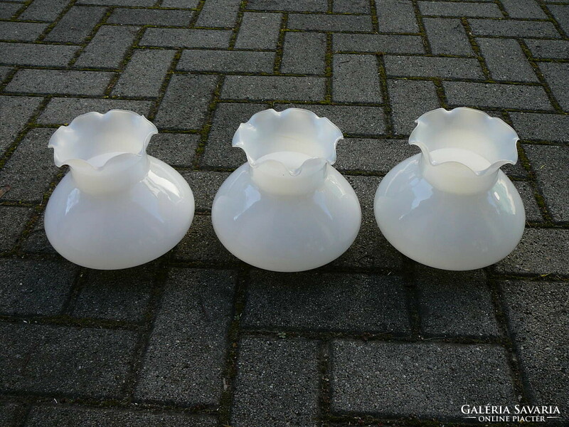 3 glass lampshades