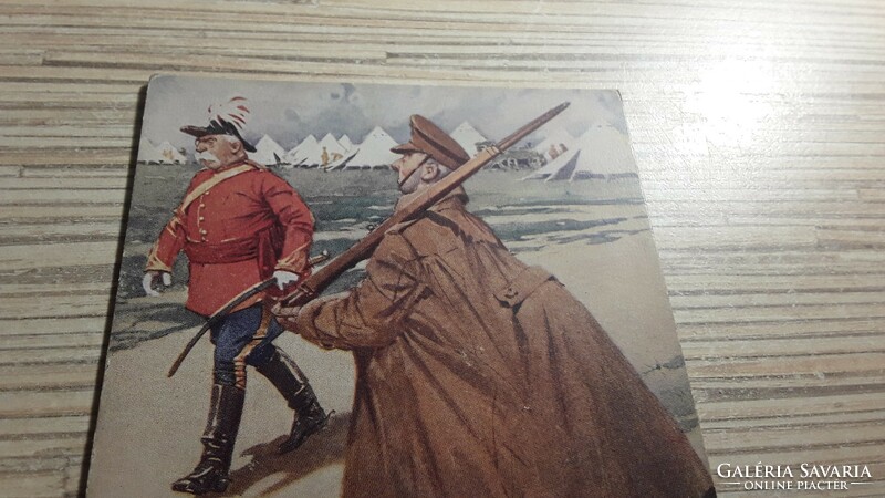 Antik Lawson Wood katonai képeslap.