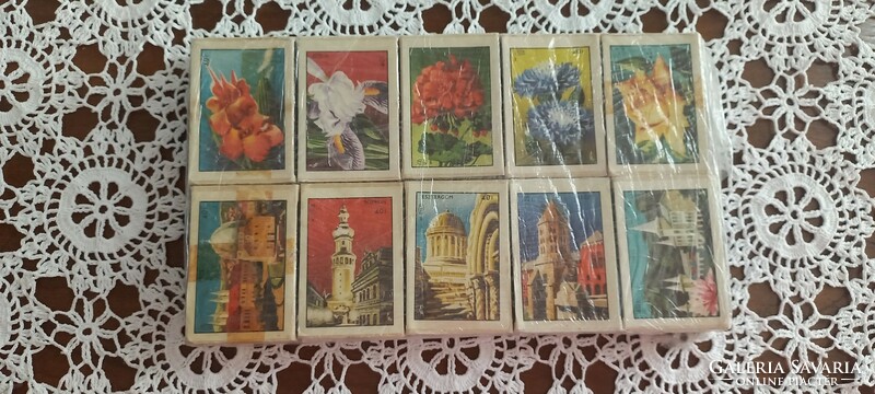 Pack of 10 matches, flowers-Hungarian cities