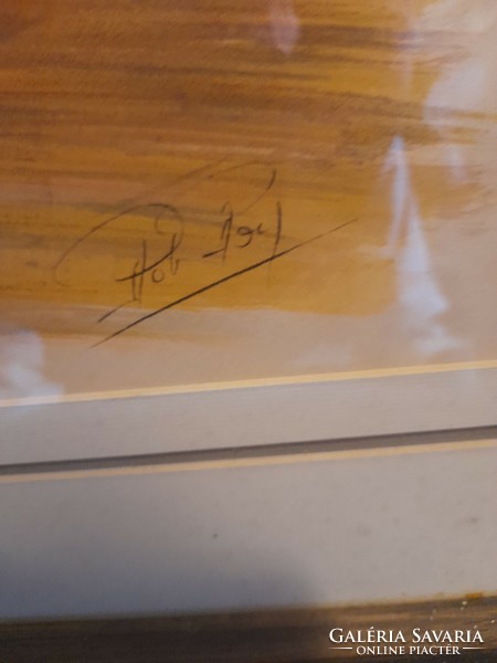 Picture, reproduction alfaromeo, large size, signed, glazed with glass, undamaged