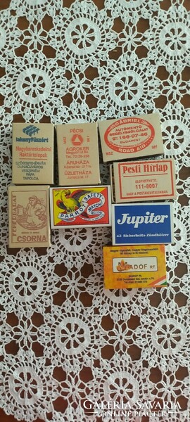 8 retro matchboxes with matches