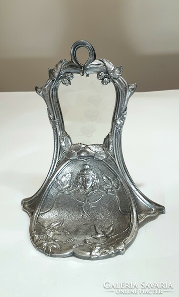 Armand Frenais, francia szecesszós ezüstözött asztali tükör