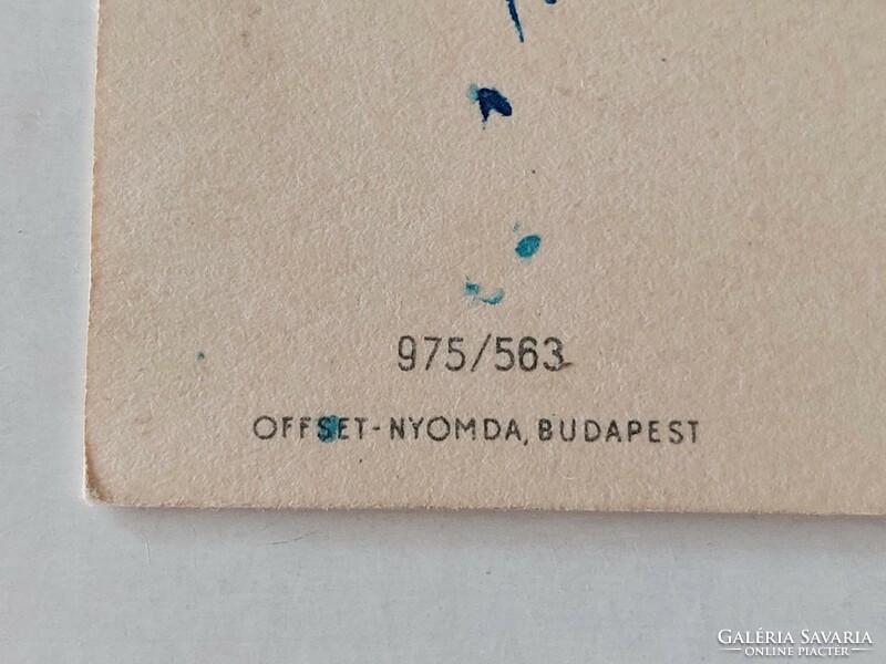 Régi képeslap 1956 levelezőlap róka katica
