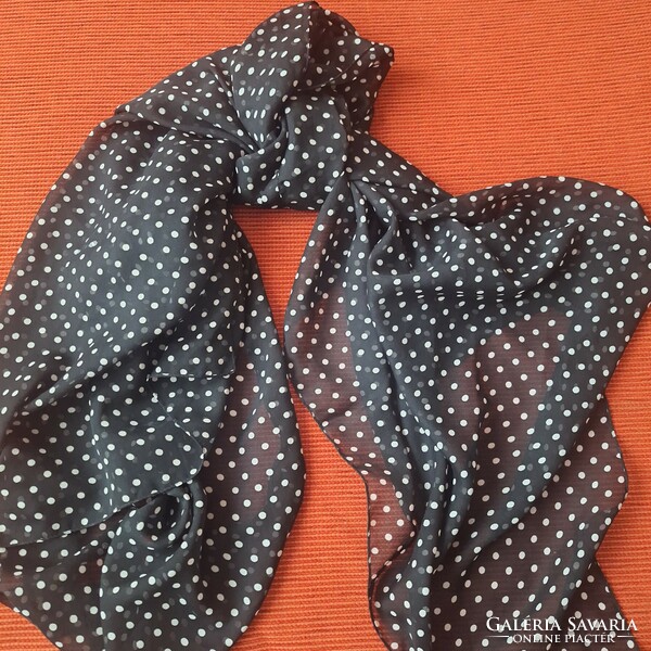 Black and white polka dot scarf, shawl, stole, giant size
