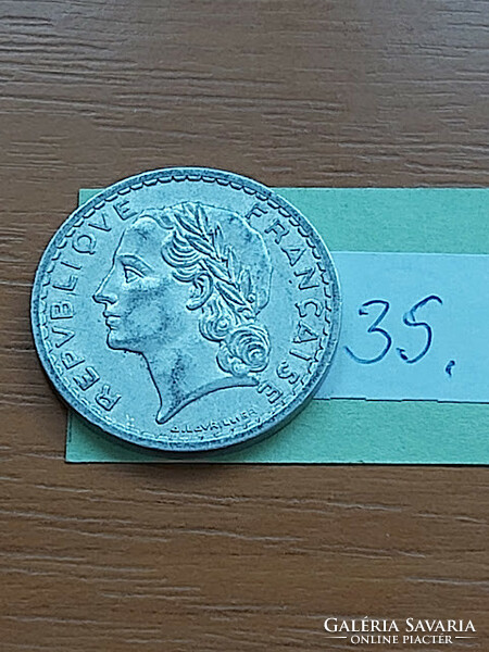 French 5 francs francs 1950 alu. 35