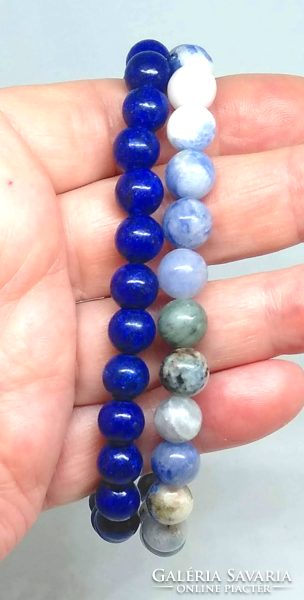 Men's bracelet made of lapis lazuli and sodalite mineral beads 440
