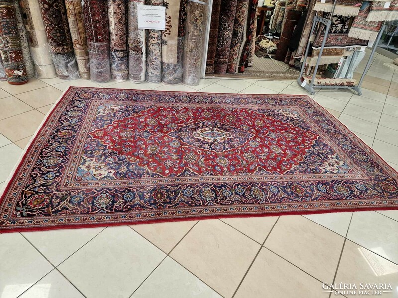 Iráni keshan 200x310 cm kézi csomózású gyapjú perzsa szőnyeg Z39