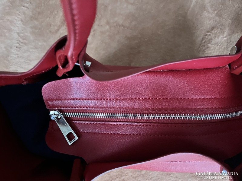ZARA nagy méretű piros váll táska