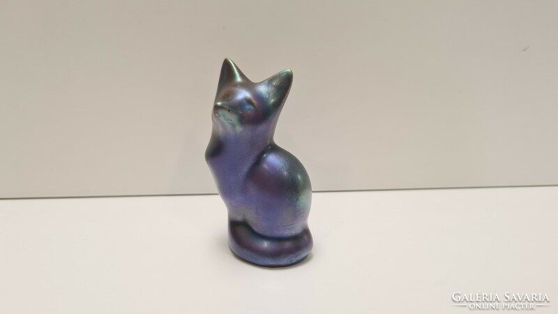 Zsolnay purple eosin fox #1923