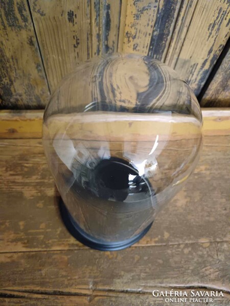 Üveg bura, óra letakaró (védő) üveg bura, nem régi, de hasznos lehet egyéb dekorációs tárgyakhoz