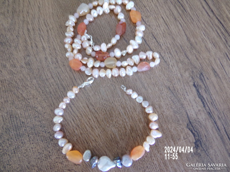 Beautiful pastel colored cultured pearl set
