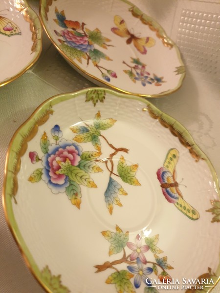 6 Herend Victoria patterned teacups new