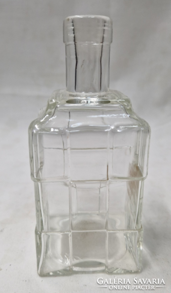 Old rare zwack square liquor bottle with original paper label in perfect condition 12.5 cm.