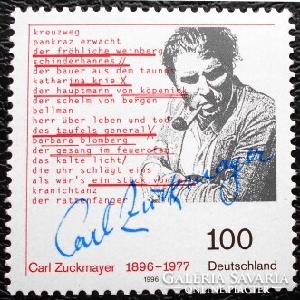 N1893 / Germany 1996 carl zuckmayer stamp postal clerk