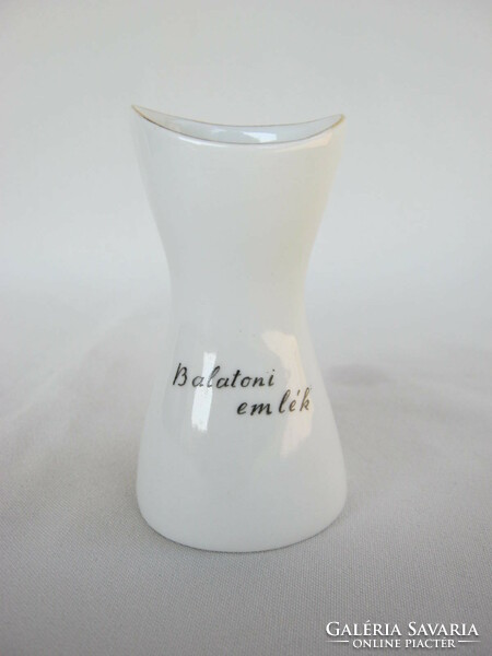 Balaton memorial Aquincum porcelain vase with sailing ship