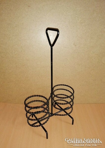 Wrought iron wine container for 2 bottles