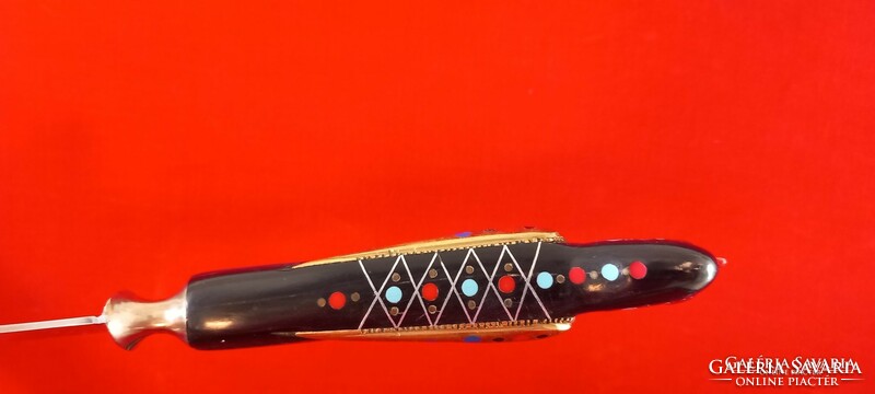 Painted copper bird dedign cutlery negotiable art deco design