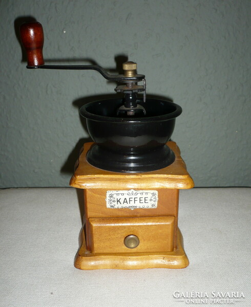 Wooden manual coffee grinder, utility or decorative object