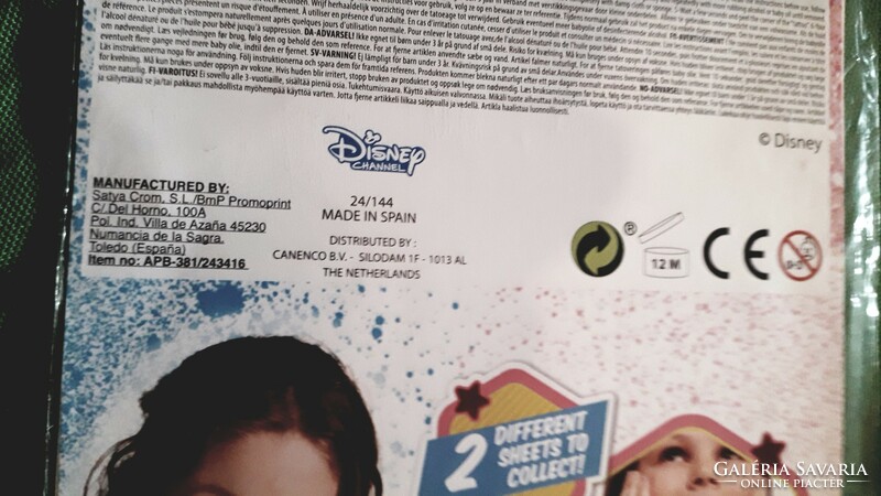 Retro SOY LUNA Disney filmes tetkó matrica BONTATLAN csomagolt a képek szerint