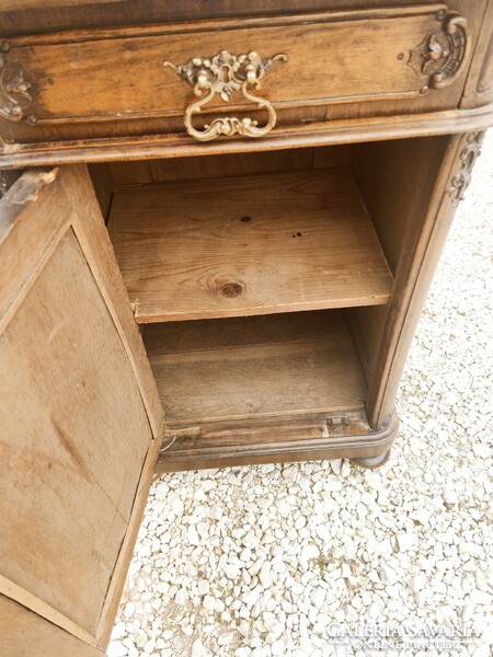 Antique Viennese baroque small chest of drawers with marble top from the 1800s