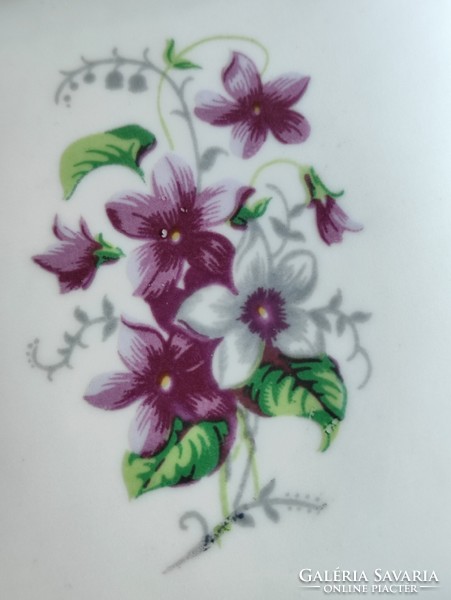 Small violet Aquincum porcelain bonbonier from the legacy of photographer g.Maxi