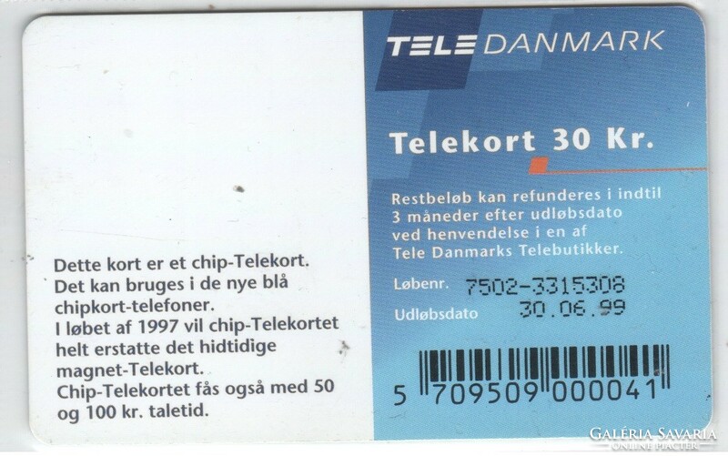 Külföldi telefonkártya 0499  Dánia    1997