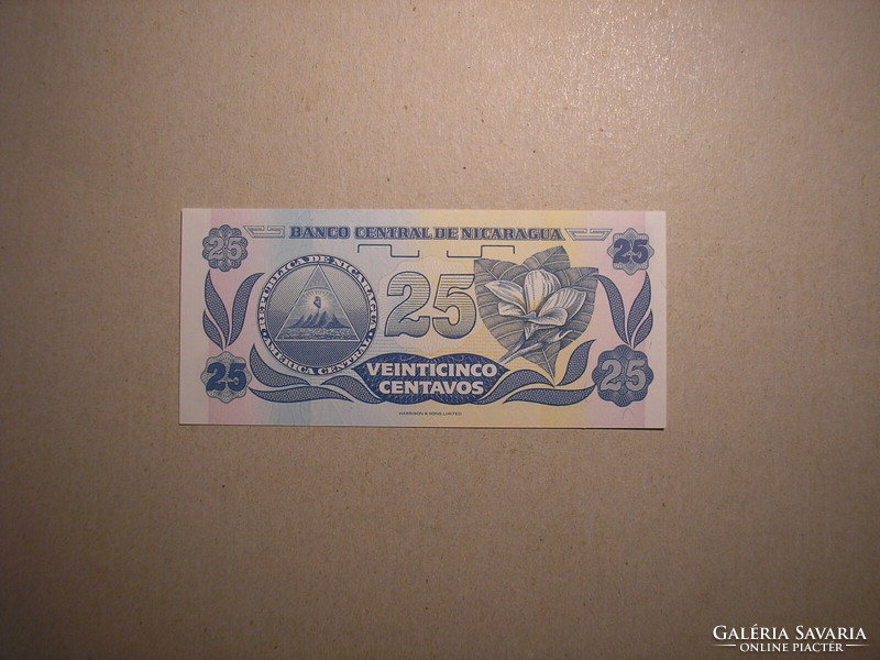 Nicaragua - 25 Centavos 1991 UNC