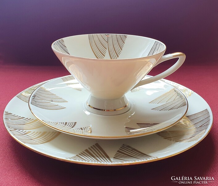 Winterling Röslau Bavaria német porcelán teás kávés reggeliző szett csésze csészealj kistányér
