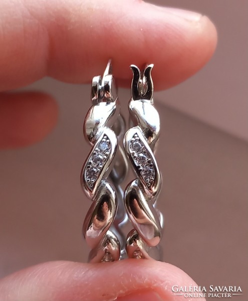 925 Silver twisted hoop earrings