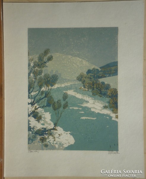 Turkish Endre (1926-1980): winter landscape