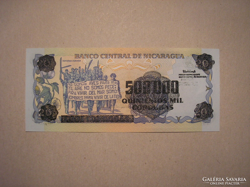 Nicaragua - 500 000 Cordobas 1985 UNC