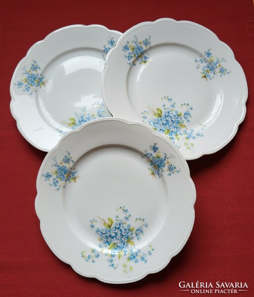 Mz moritz zdekauer altrohlau cmr Czechoslovak porcelain plate small plate with cake forget-me-not pattern