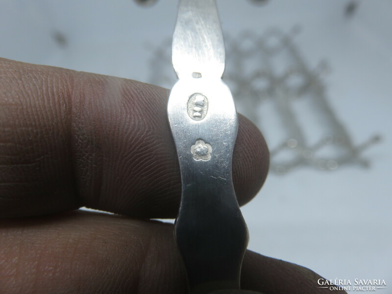 12 darab ezüst újvidéki késbak.