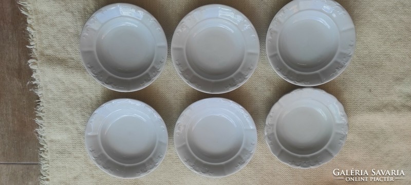 Zsolnay inda mintás porcelán mélytányér ( 6 db. )
