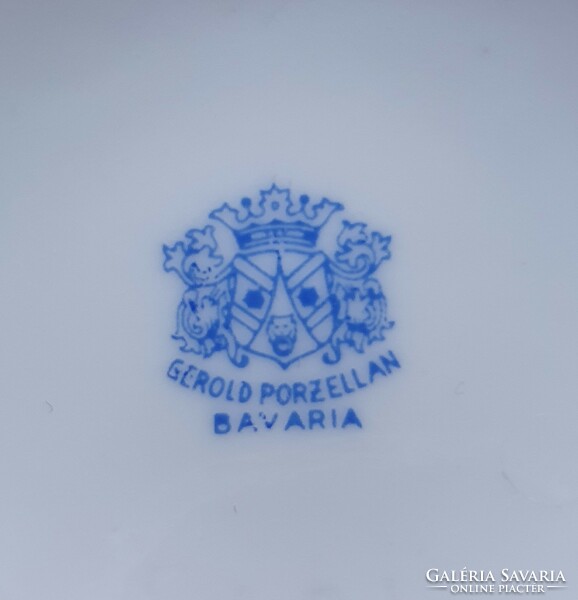 5db Gerold Bavaria német porcelán vintage fűszertartó zöldség mintával