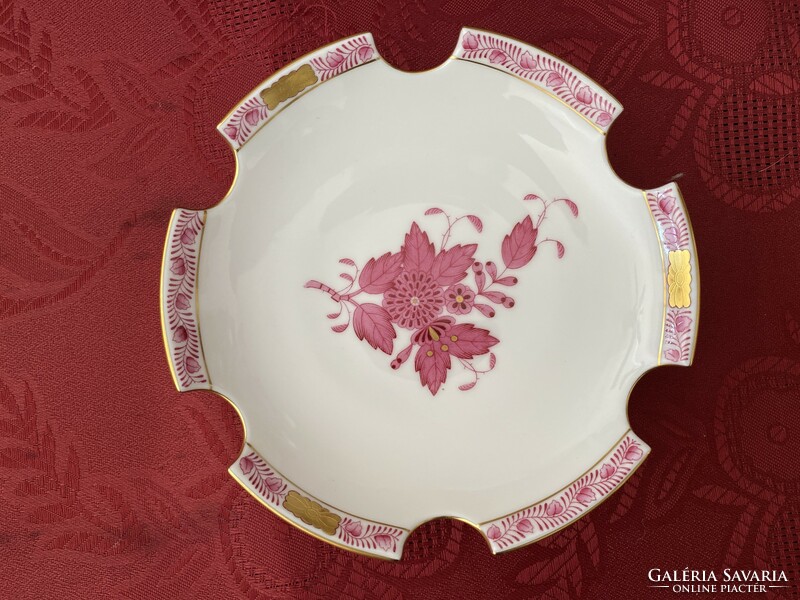 Herend red appony pattern ashtray