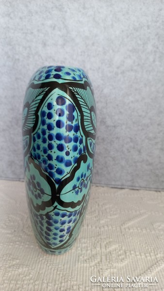 Vintage beautiful porcelain vase, marked, hand-painted rarity, 22 cm high