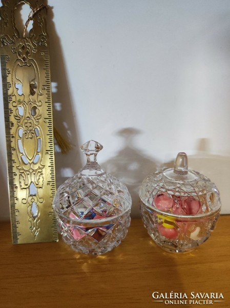 Molded glass? Jewelry holder / candies 2 pcs