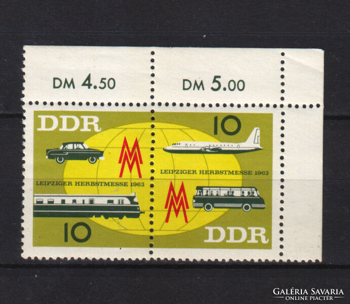 DDR / NDK 1963 Lipcse Blokk / Ívszél