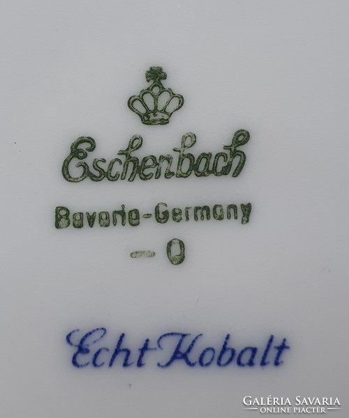 5db Winterling Marktleuthen Bavaria Eschenbach Kobalt Seltmann német porcelán csészealj csomag