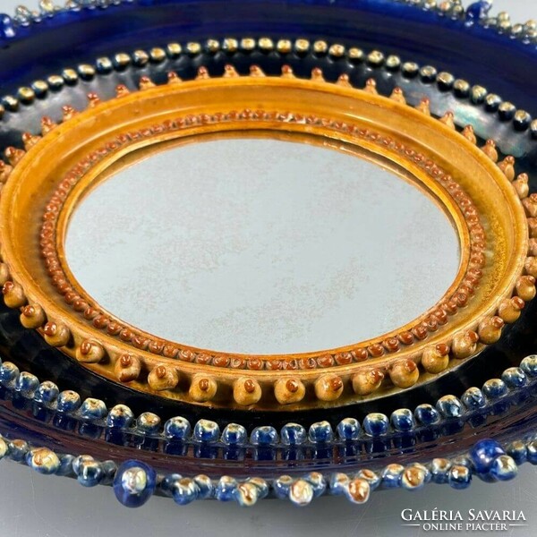 Csavlek etelka retro ceramic sky blue large mirror