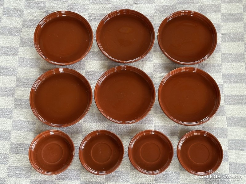 Tófej ceramic bowl, plate, bowl, 10 pieces together