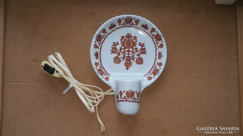 Retro / Porcelán falilámpa / Kőbányai porcelángyár