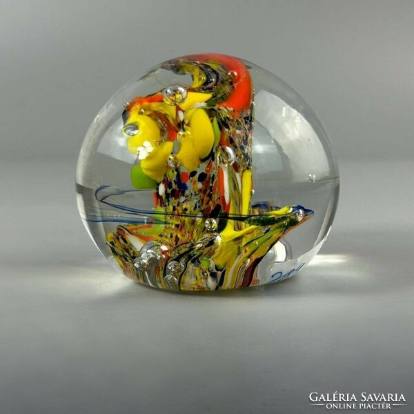 Murano paperweight, art glass globe