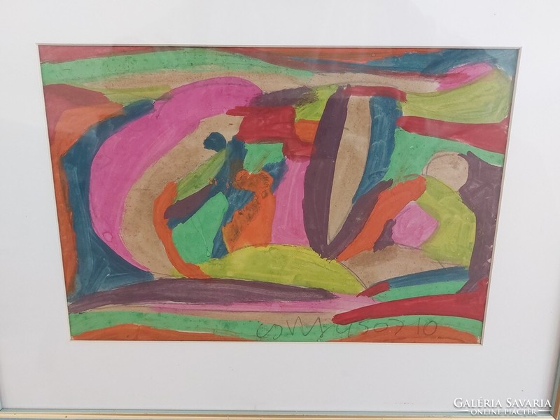 (K) Csepeli Németh Miklós festmény 45x35 cm kerettel
