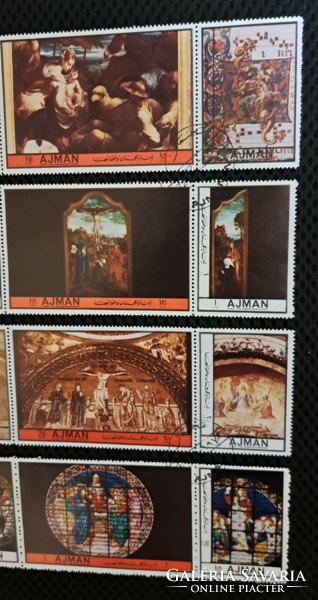 1970. Ajman 4 x hármas csík bélyeg   F/4/16