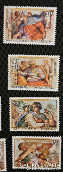1970. Burundi Michelangelo bélyeg sor   F/5/6