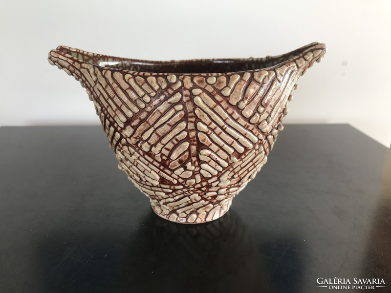 RITKA kerámia váza,Gorka Géza munkája,beautiful,signed ceramic vase art work of Mr Géza Gorka(306)