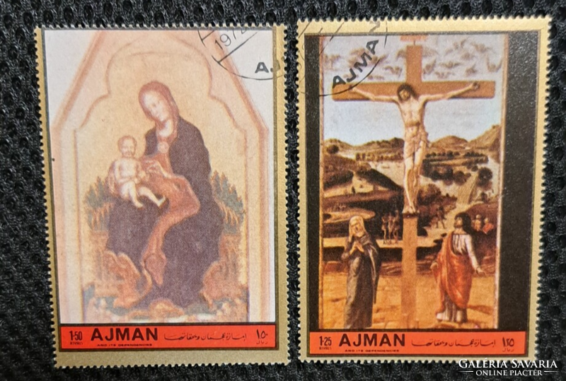 1972. Ajman large size pantocrator stamp series f/4/15