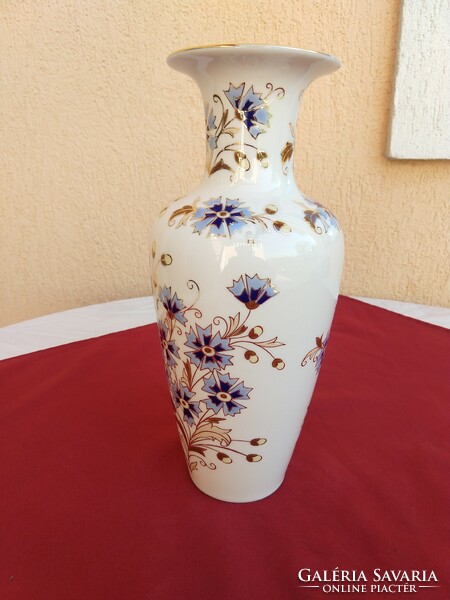 Zsolnay Búzavirágos nagy váza,,27 cm,,vadonat új,,18 karátos arannyal aranyozva,,minimál ár nélkül,
